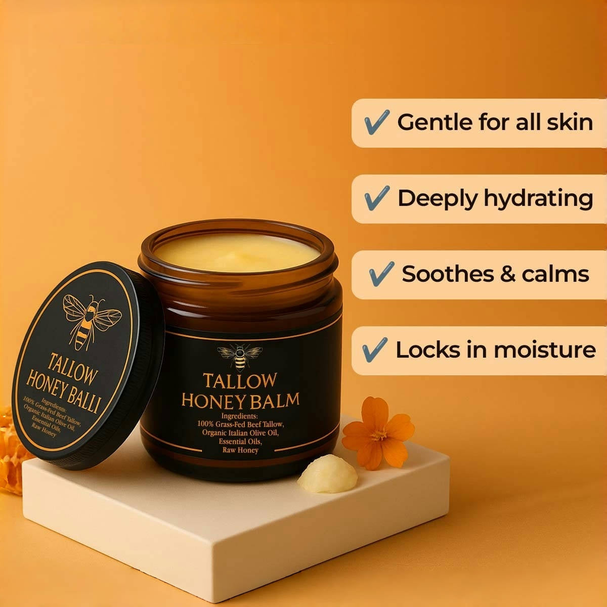 Tallow and Honey Balm Natural Formula Citrus 4oz